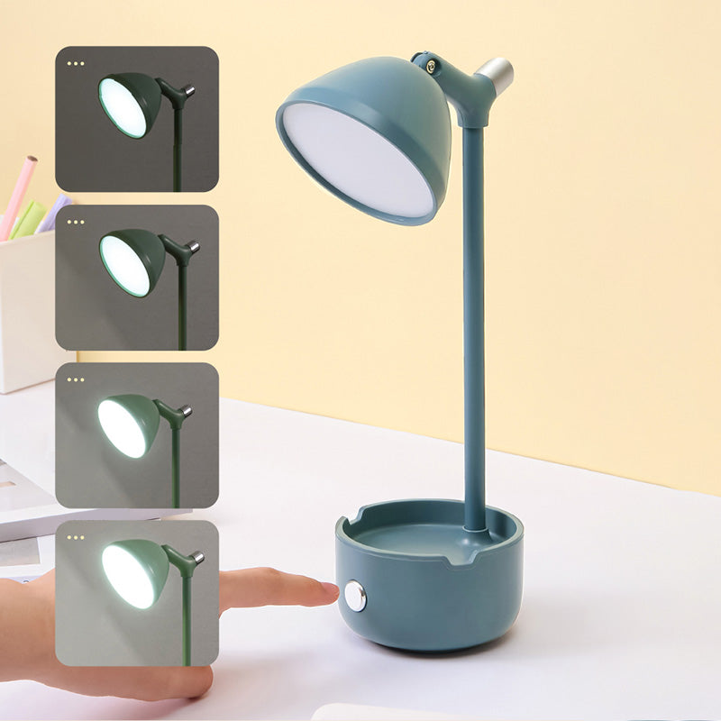 Plastic Bowl Shade Study Lamp Macaron Style Adjustable LED Night Table Light
