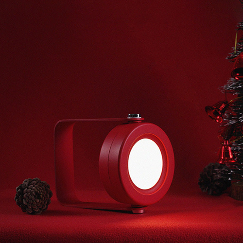 Portable Round Night Light Creative Lampshade Foldable Design Acrylic Bedroom LED Lantern Table Lamp