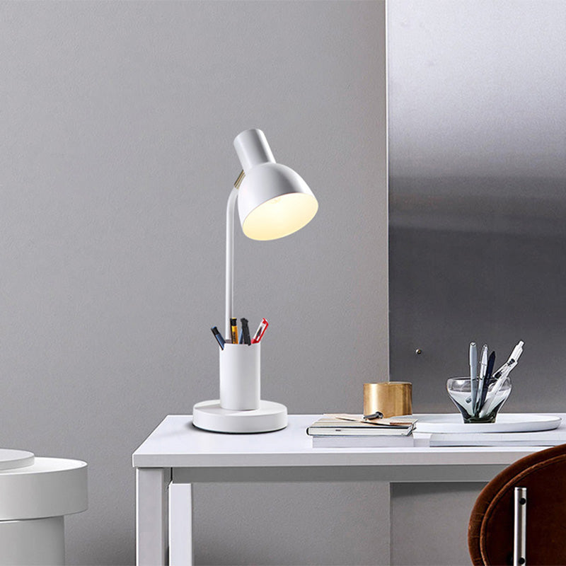 Bell Shade Metall Lesen Lampe Macaron Style 1 Kopftischleuchte mit Stiftbehälter