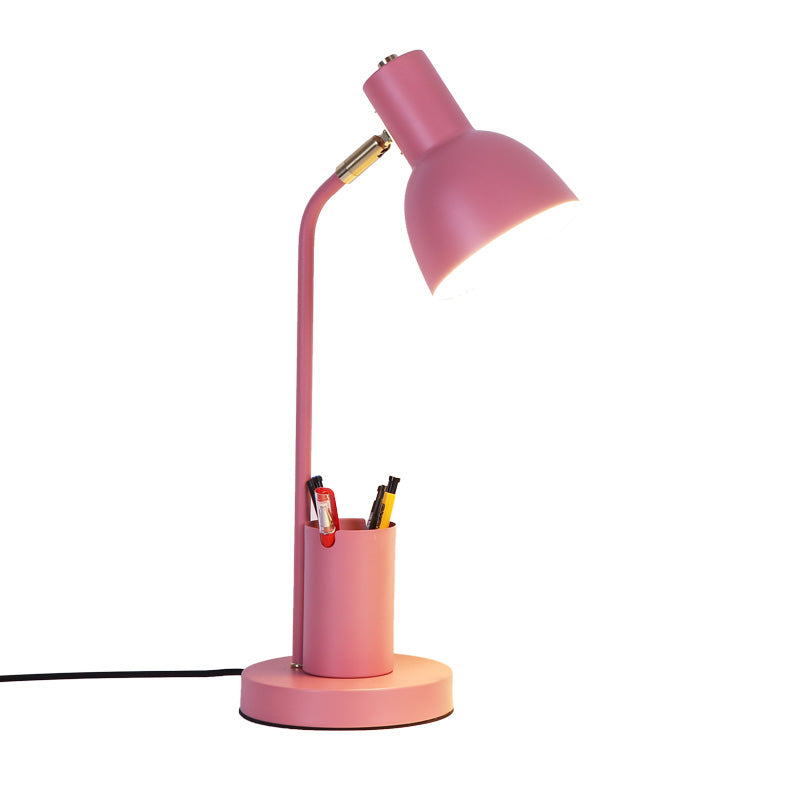 Bell Shade Metall Lesen Lampe Macaron Style 1 Kopftischleuchte mit Stiftbehälter