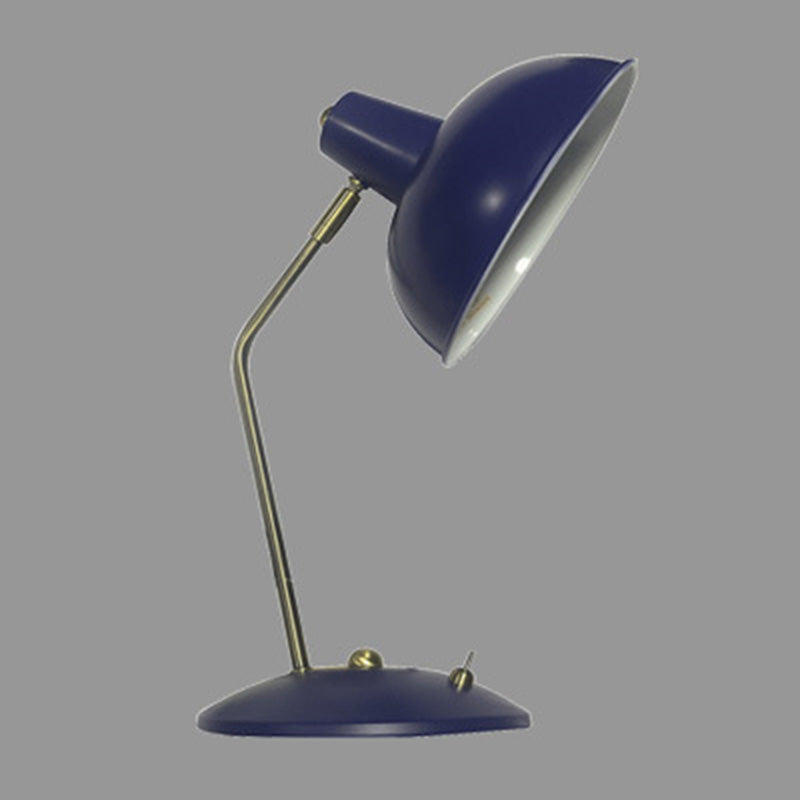 Bowl Shaded Bedside Reading Lamp Iron 1 Head Macaron Style Table Light