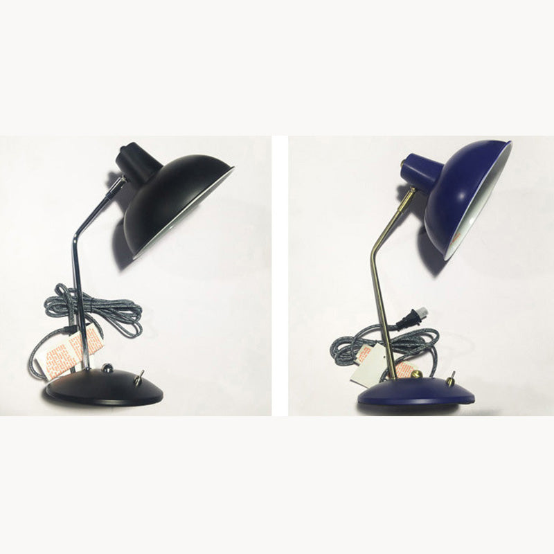 Bowl Shaded Bedside Reading Lamp Iron 1 Head Macaron Style Table Light
