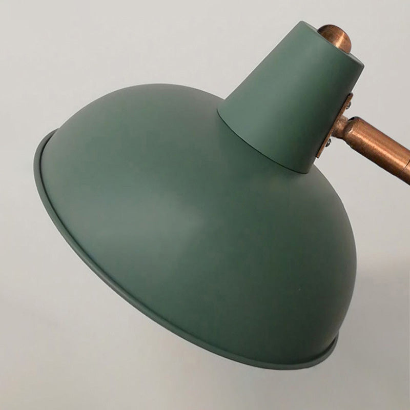 Bowl Shaded Bedside Reading Lamp Iron 1 Head Macaron Style Table Light