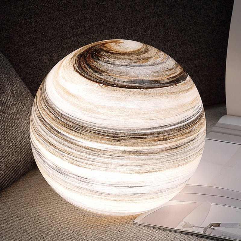 Lampada da tavolo da soggiorno in vetro a 1 lampadina con illuminazione notturna creativa e moderna