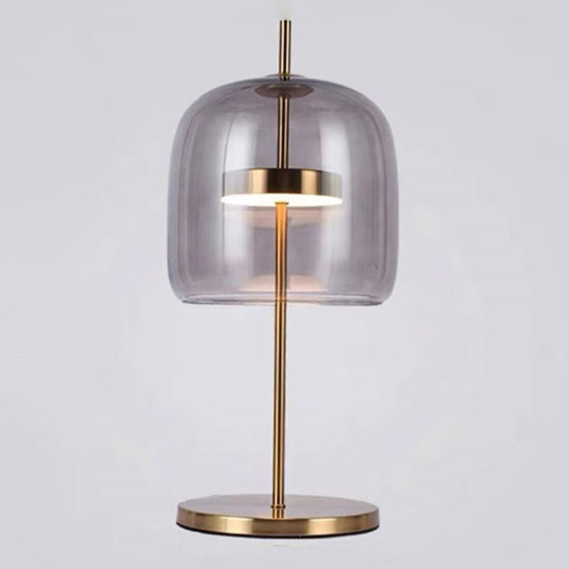 Ultra-modern Simplicity Bell Table Lamp Glass Nightstand Lamp for Bedroom