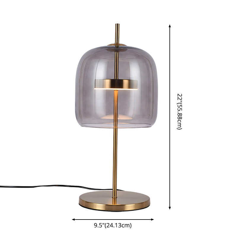 Ultra-modern Simplicity Bell Table Lamp Glass Nightstand Lamp for Bedroom