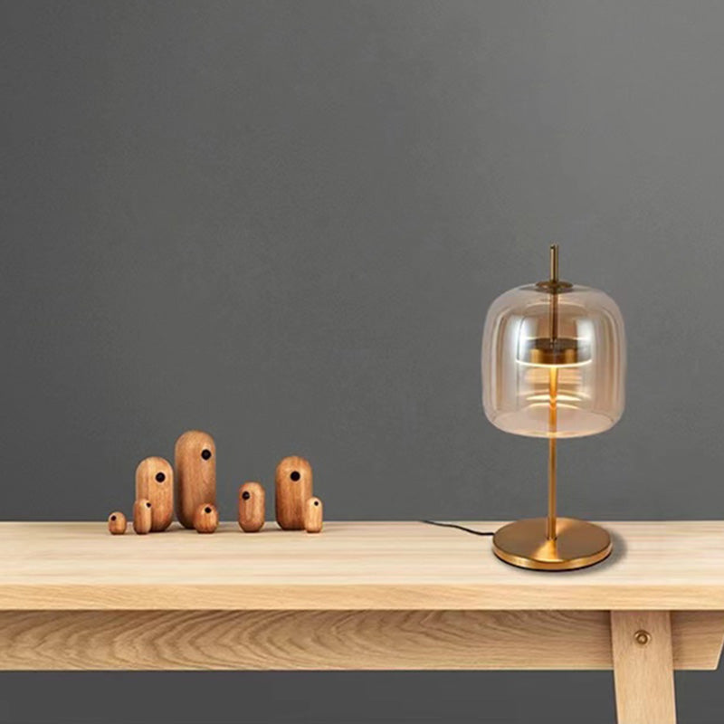 Ultra-modern Simplicity Bell Table Lamp Glass Nightstand Lamp for Bedroom
