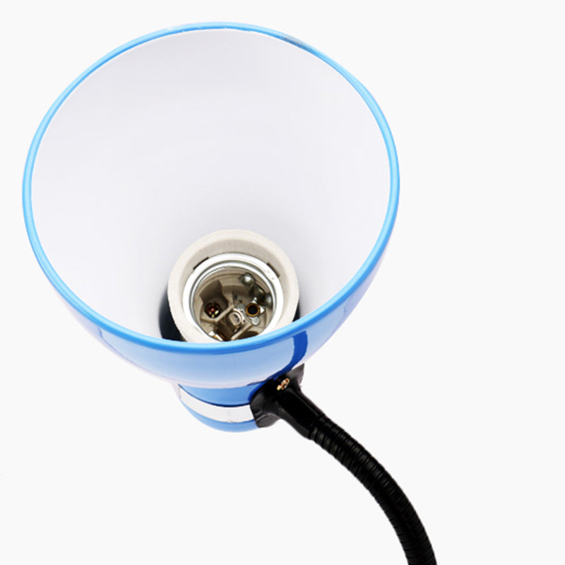 Minimalist Flexible Lernlampe Metall 1 Kopf Schlafzimmer Tischlicht mit Glockenschatten