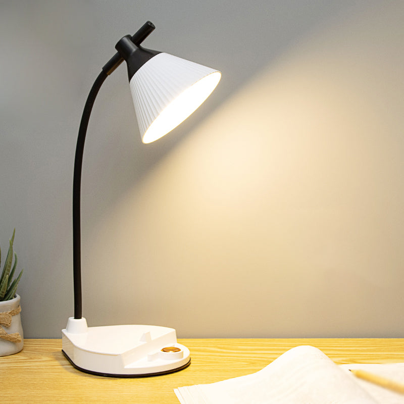 Touch Control Conical Study Light Macaron Plastic Dormitory LED Table Lamp