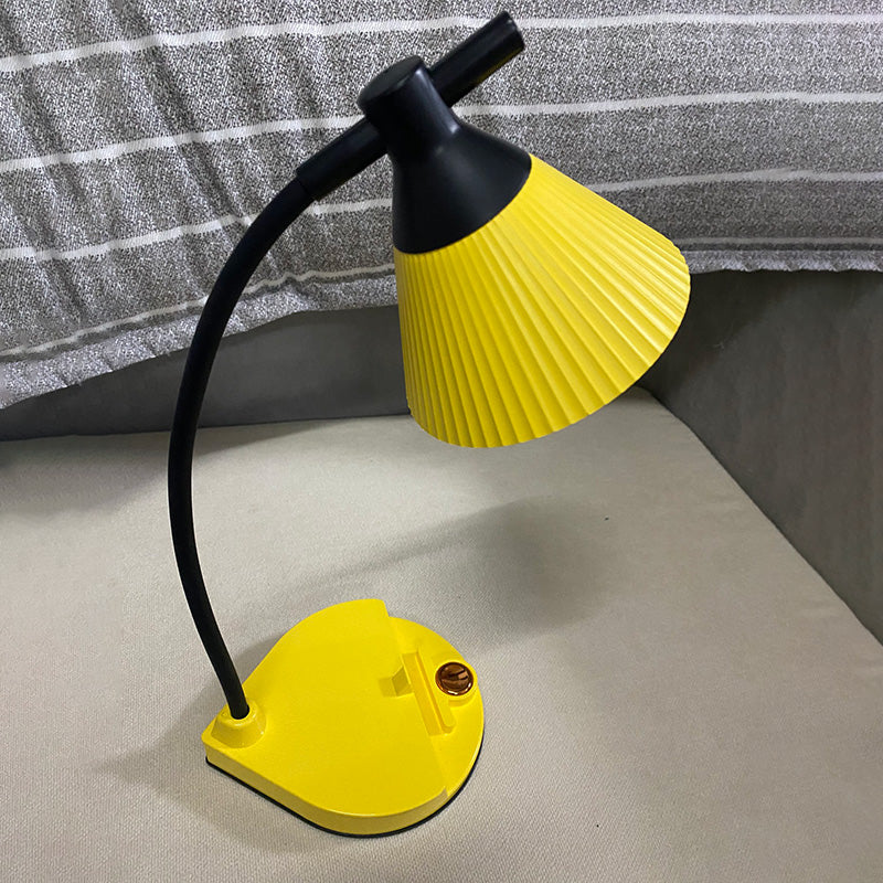 Touch Control Conical Study Light Macaron Plastic Dormitory LED Table Lamp