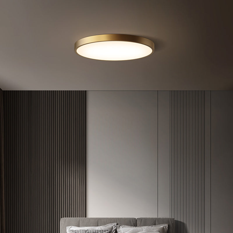 Minimalisme LED Plafond Opgezette Licht Cirkel Metaal Flush Mount Lamp voor Slaapkamer
