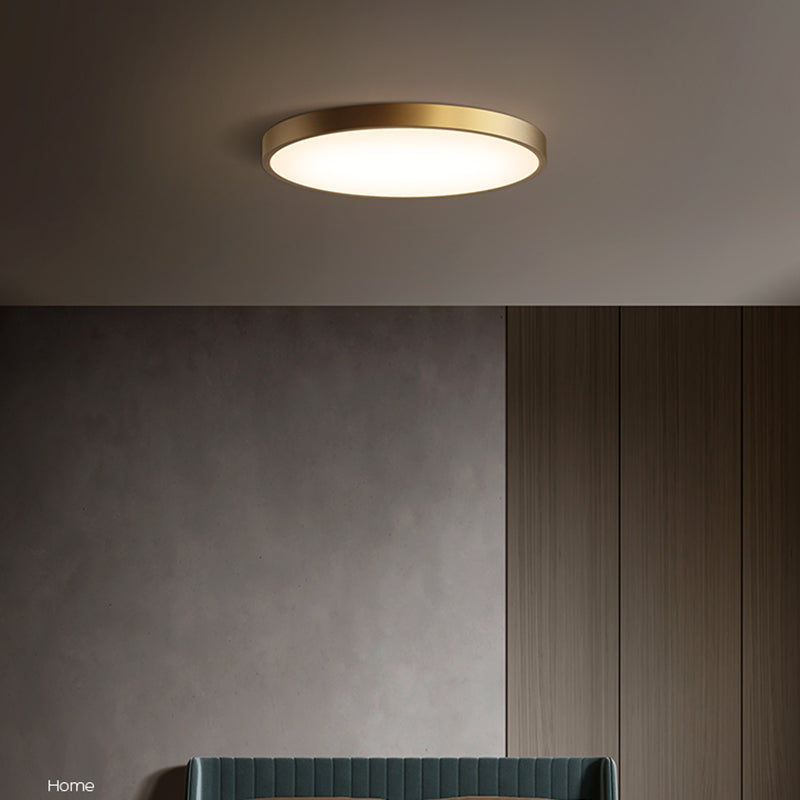 Minimalisme LED Plafond Opgezette Licht Cirkel Metaal Flush Mount Lamp voor Slaapkamer