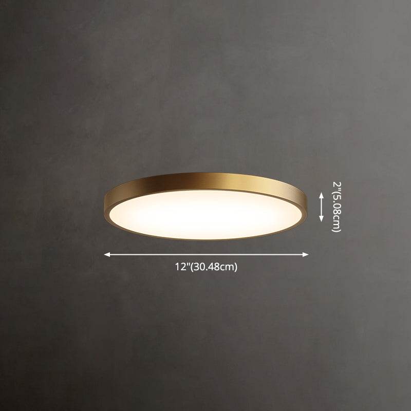 Minimalisme LED Plafond Opgezette Licht Cirkel Metaal Flush Mount Lamp voor Slaapkamer