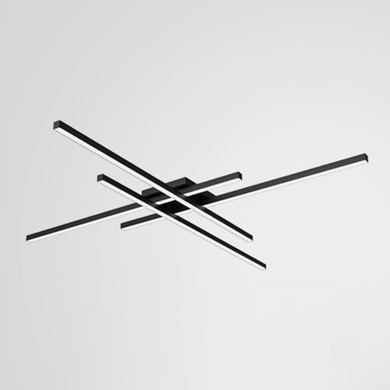 Linear Modern Flush Mount LED Metal Ceiling Mounted Light for Living Room