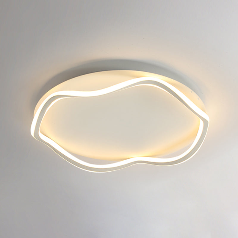 Minimalism Metal LED Ceiling Mounted Light Circle 1-Light Flush Light for Bedroom