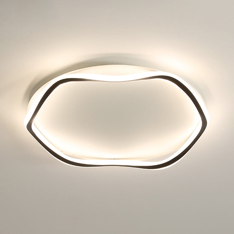 Minimalism Metal LED Ceiling Mounted Light Circle 1-Light Flush Light for Bedroom
