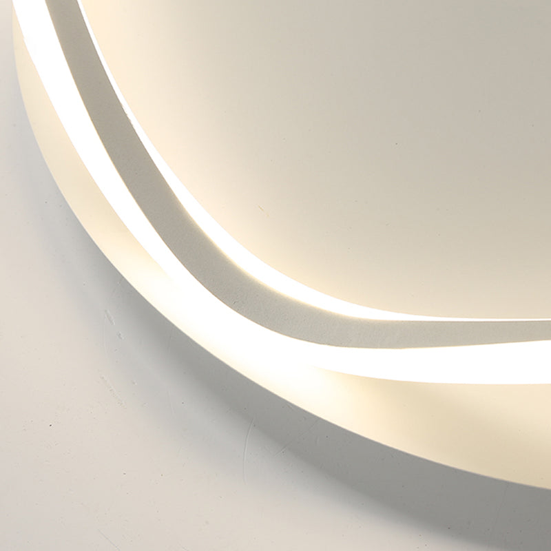 Minimalism Metal LED Ceiling Mounted Light Circle 1-Light Flush Light for Bedroom