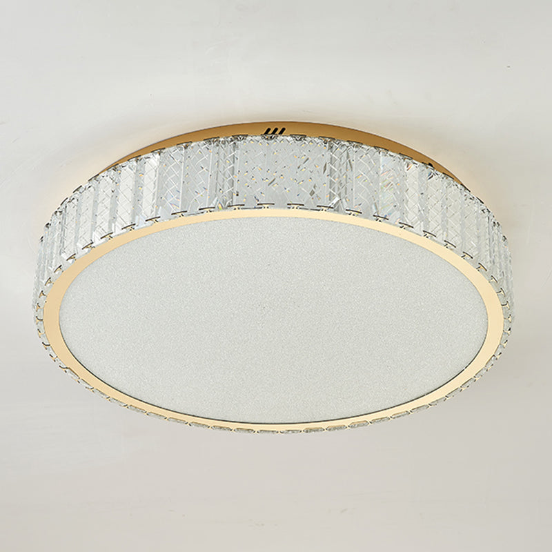 Contemporain K9 Crystal Flush Mount 1-Light Flush Ceiling Light for Living Room