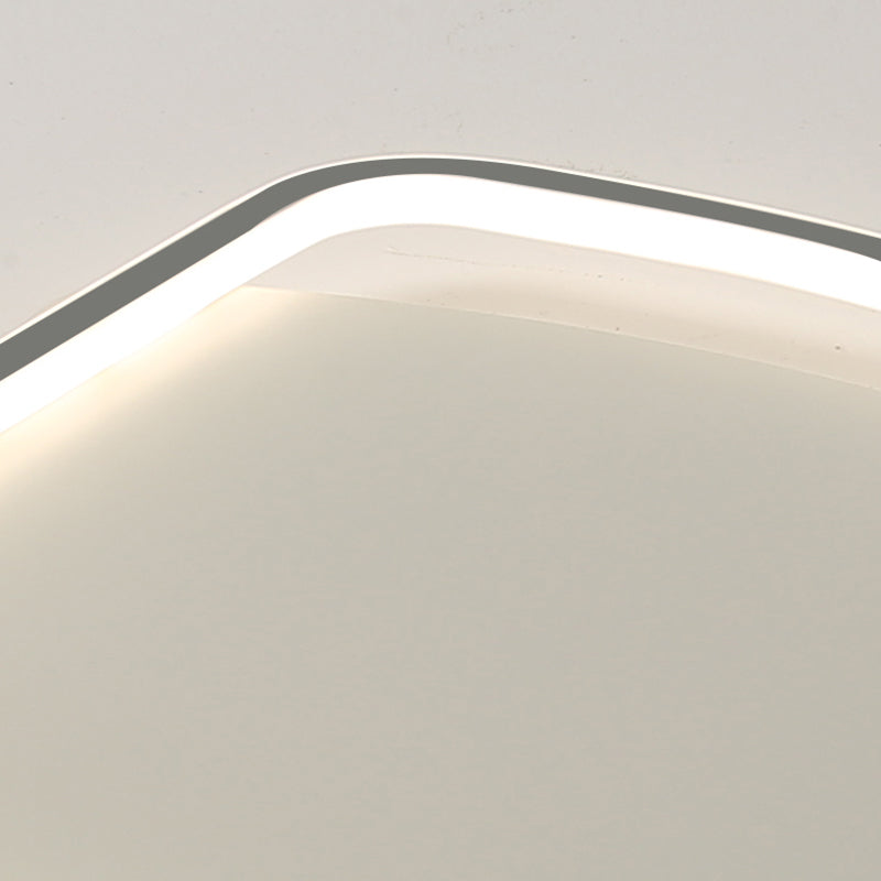 Minimalism Metal Flush Mount 1-Light Squared Flush Ceiling Light for Living Room