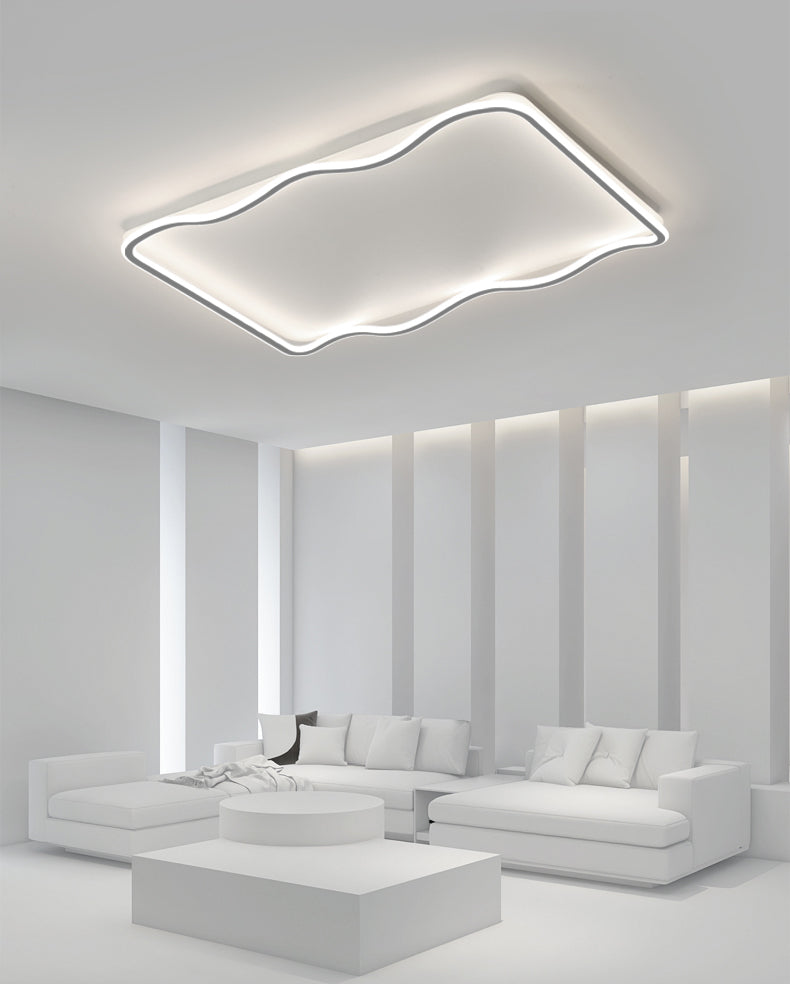 Minimalism Metal Flush Mount 1-Light Squared Flush Ceiling Light for Living Room