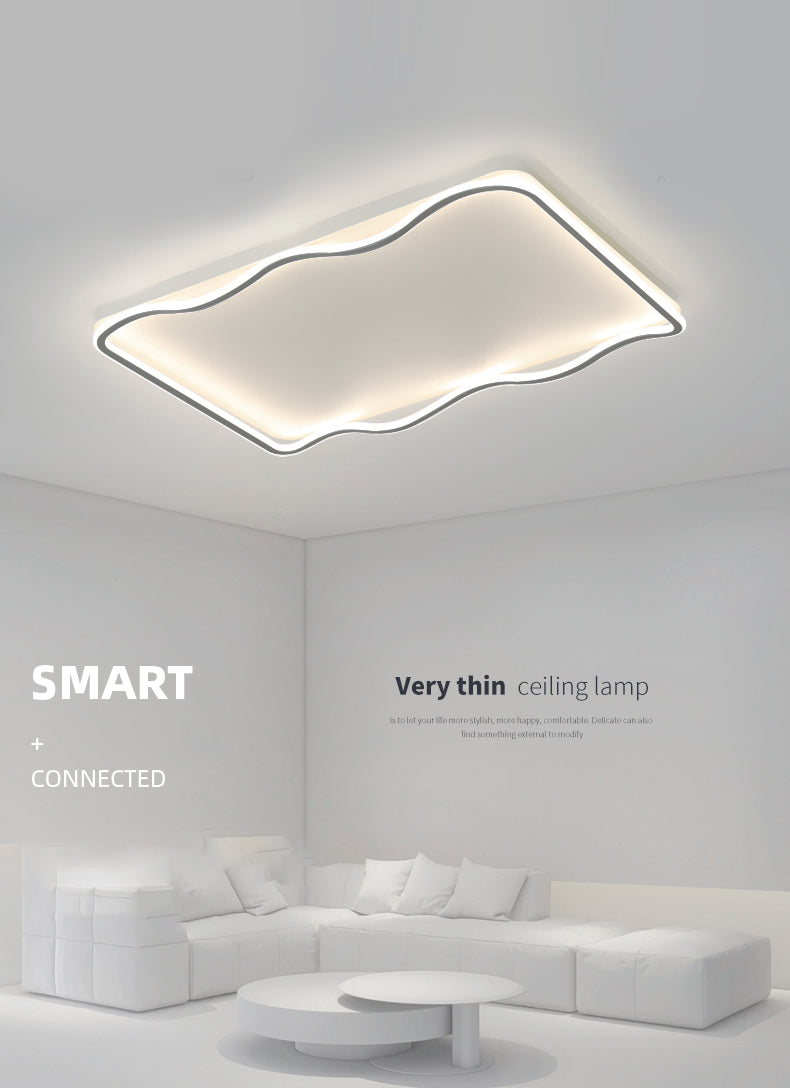 Minimalism Metal Flush Mount 1-Light Squared Flush Ceiling Light for Living Room