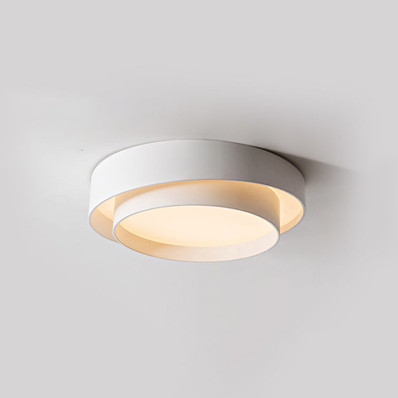 Lámpara empotrada moderna circular de 1 luz LED de metal montada en el techo para dormitorio