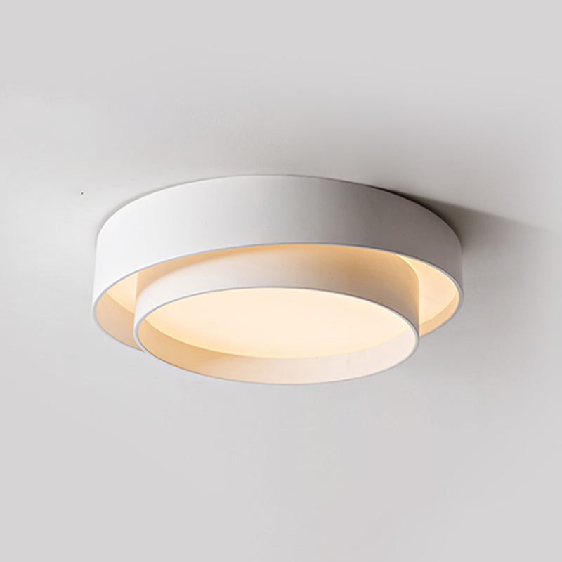 Lámpara empotrada moderna circular de 1 luz LED de metal montada en el techo para dormitorio