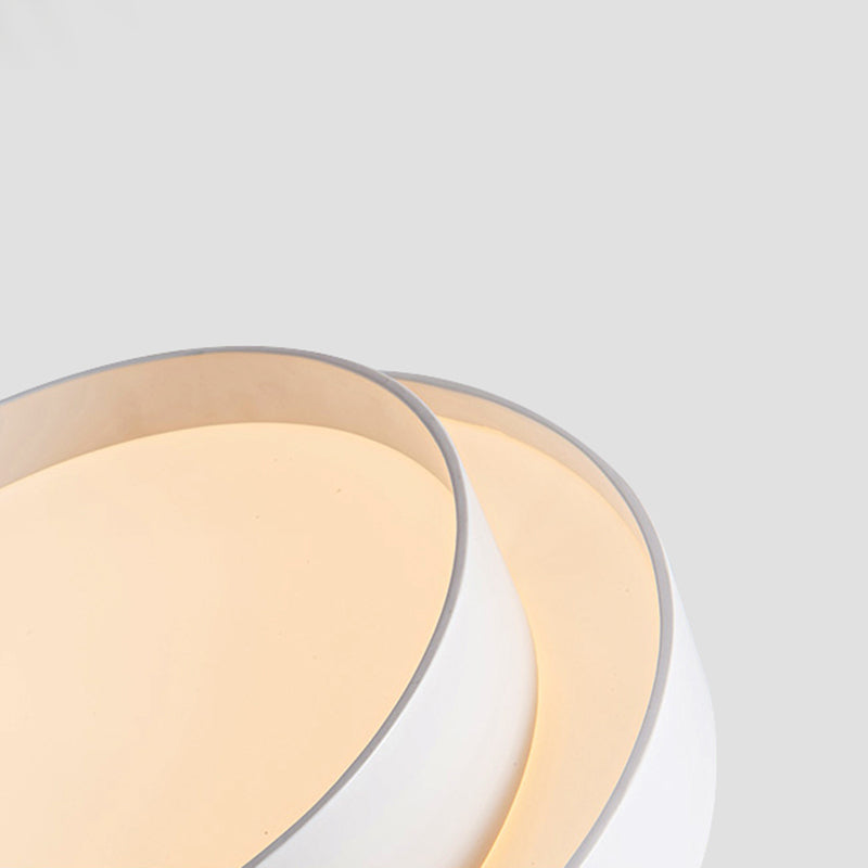 Lámpara empotrada moderna circular de 1 luz LED de metal montada en el techo para dormitorio