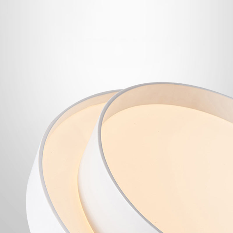 Lámpara empotrada moderna circular de 1 luz LED de metal montada en el techo para dormitorio