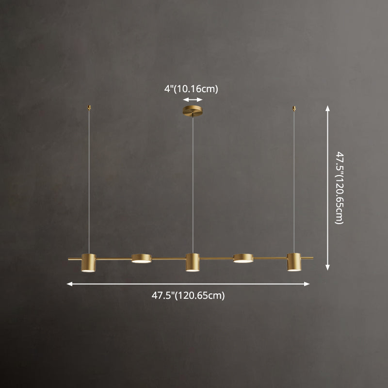 5 Lights Lighting Lighting Lighting colgante colgante de la isla de cocina ligera Luces colgantes