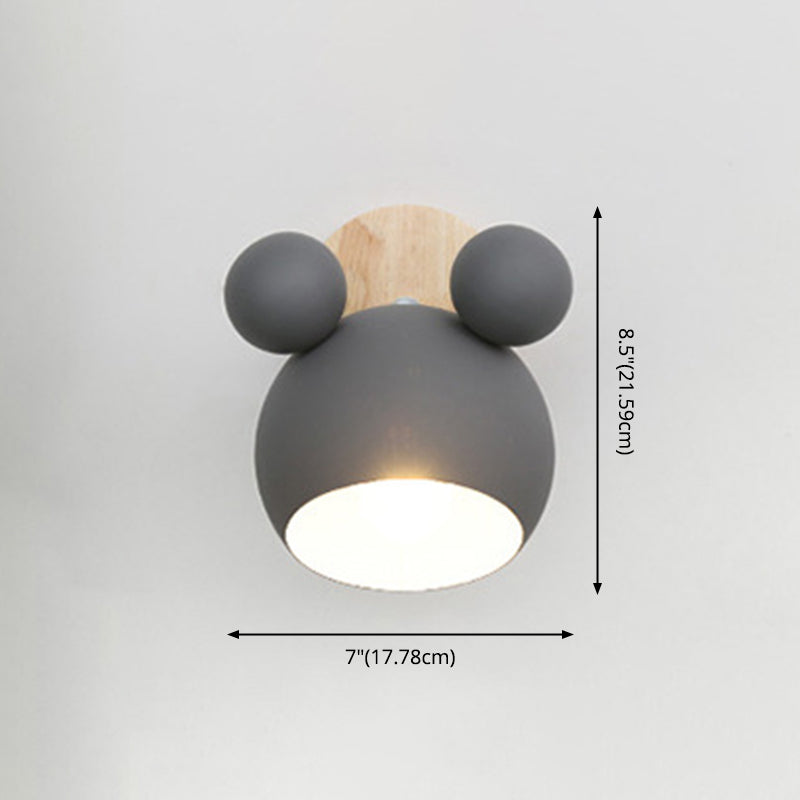 Luz de pared de madera en el estilo de hierro forjado de estilo de madera en el dormitorio