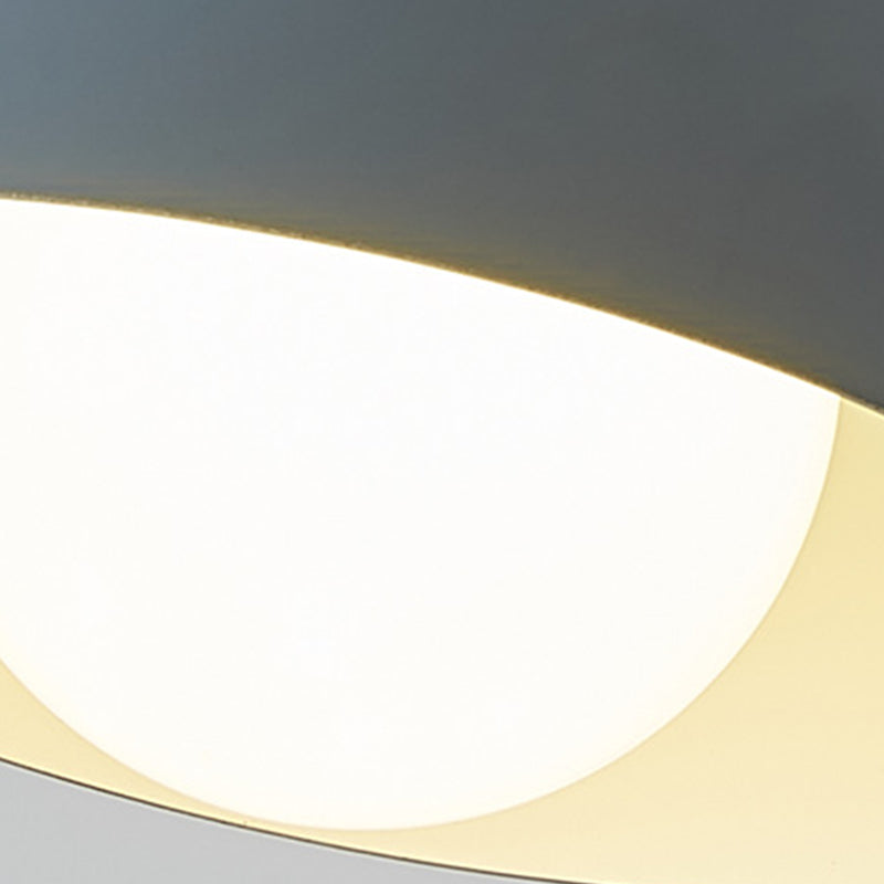 Wooden Dome Single Wall Light in Modern Concise Style Wrought Iron Wall Sconce for Interior Spaces