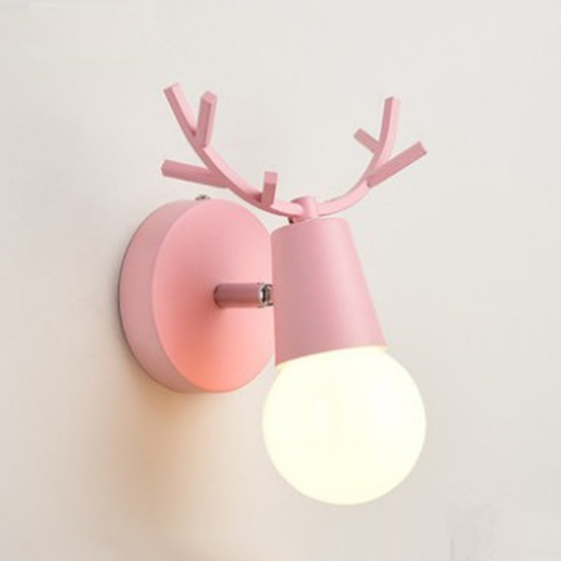 Modern Nordic Macarons Style Unique Shade Wall Sconce Metal 1 Light Sconces in Black and White