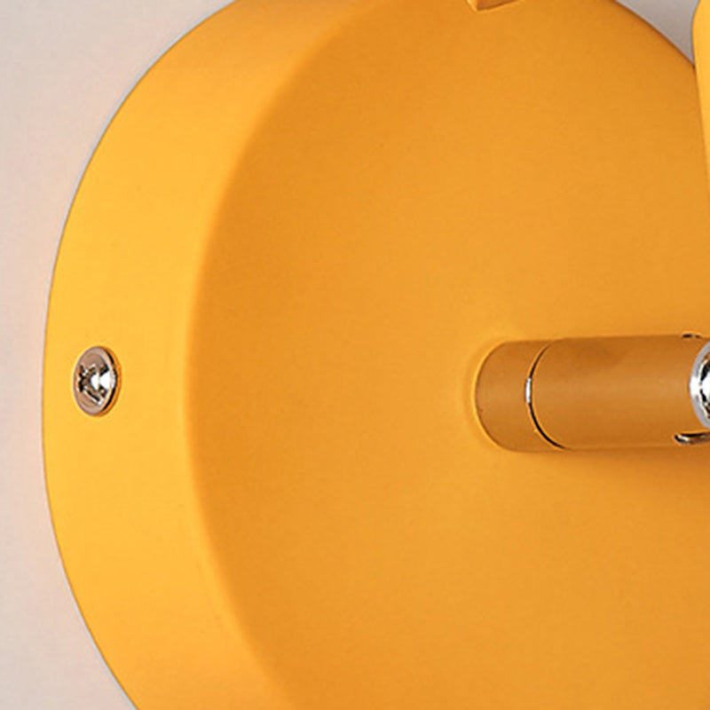 Modern Nordic Macarons Style Unique Shade Wall Sconce Metal 1 Light Sconces in Black and White