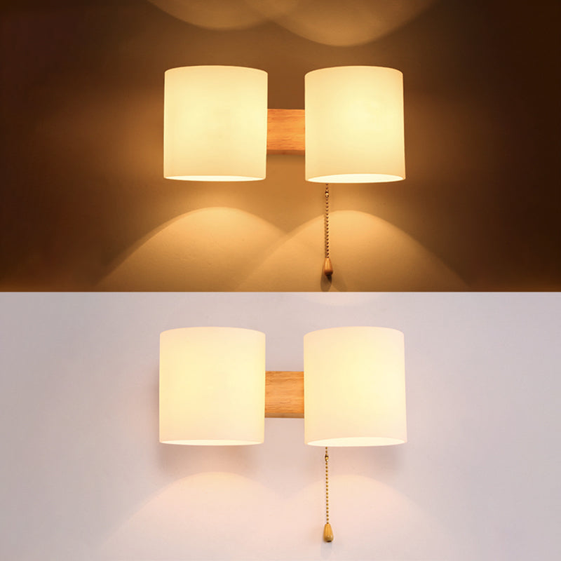 Licámetro de pared de madera de color logar