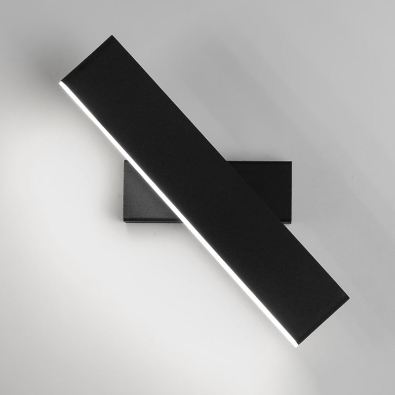 Lampada a parete a LED rettangolare acrilica in stile moderno in ferro battuto in ferro battuto con una parete per camera da letto