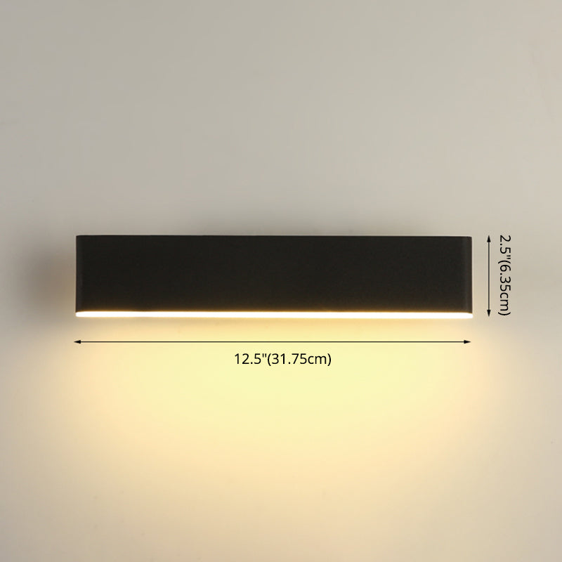 Lampada a parete a LED rettangolare acrilica in stile moderno in ferro battuto in ferro battuto con una parete per camera da letto