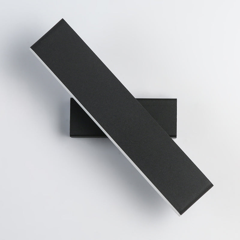 Lampada a parete a LED rettangolare acrilica in stile moderno in ferro battuto in ferro battuto con una parete per camera da letto