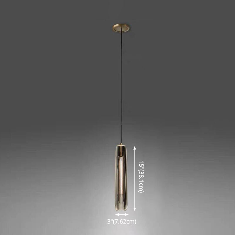 Lampe suspendue en or en or dans le pendentif en cuivre de style luxe moderne