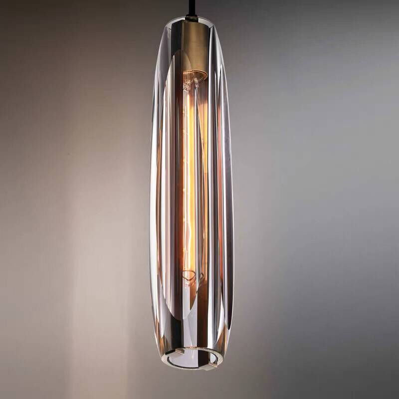 Lampe suspendue en or en or dans le pendentif en cuivre de style luxe moderne