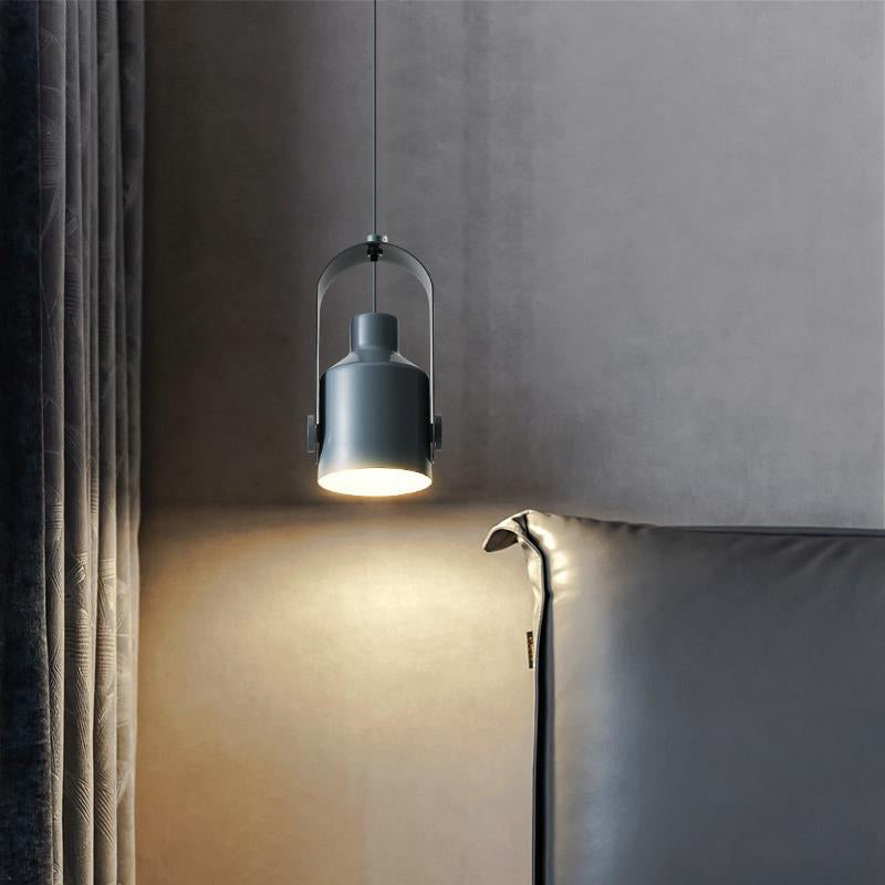 Lacquered Iron Pendant Light in Modern Creative Style Can Macaron Hanging Lamp for Interior Spaces