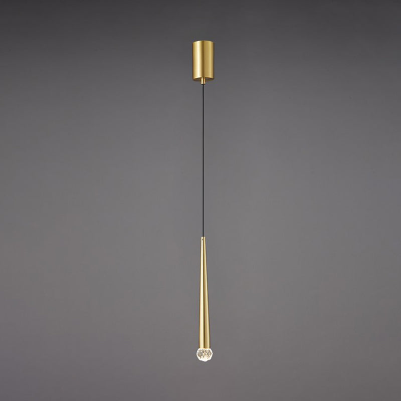 Crystal modern pendant Light 1-Light Cone Plafond Lightture pour chambre à coucher