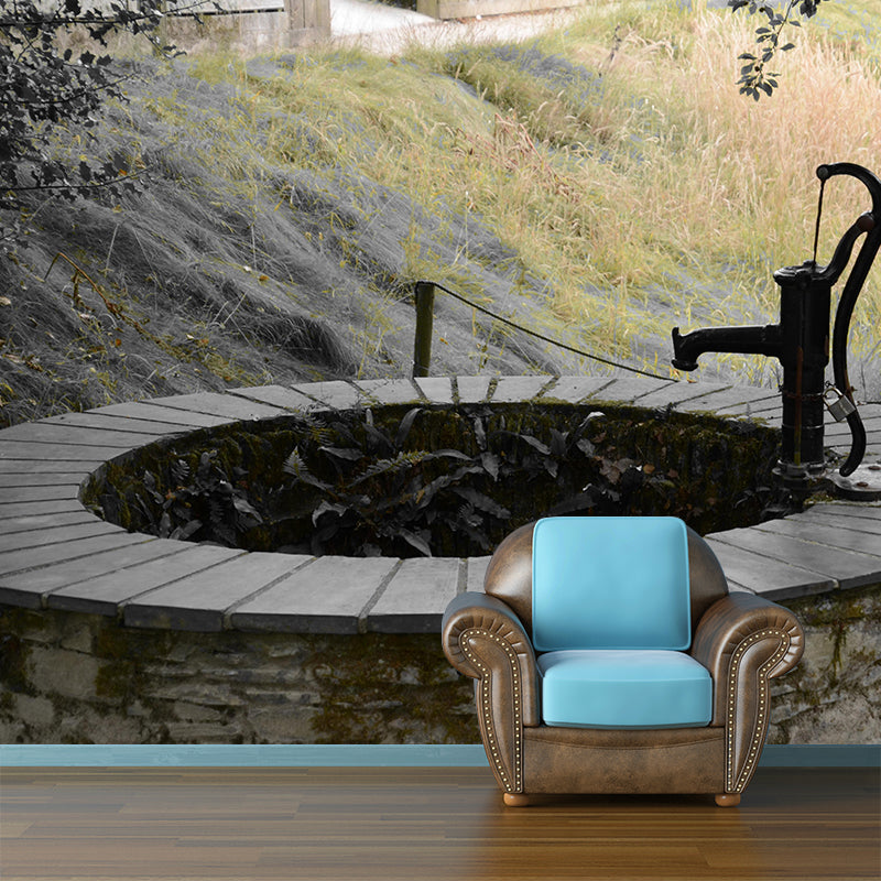 Photography Horizontal Well Mural Wallpaper Rural Wall Decor Bedroom Wall Murals