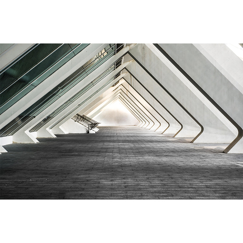 Soft Color 3D illusion Mural with Mysterious Tunnel Pattern Photography Wall Decor