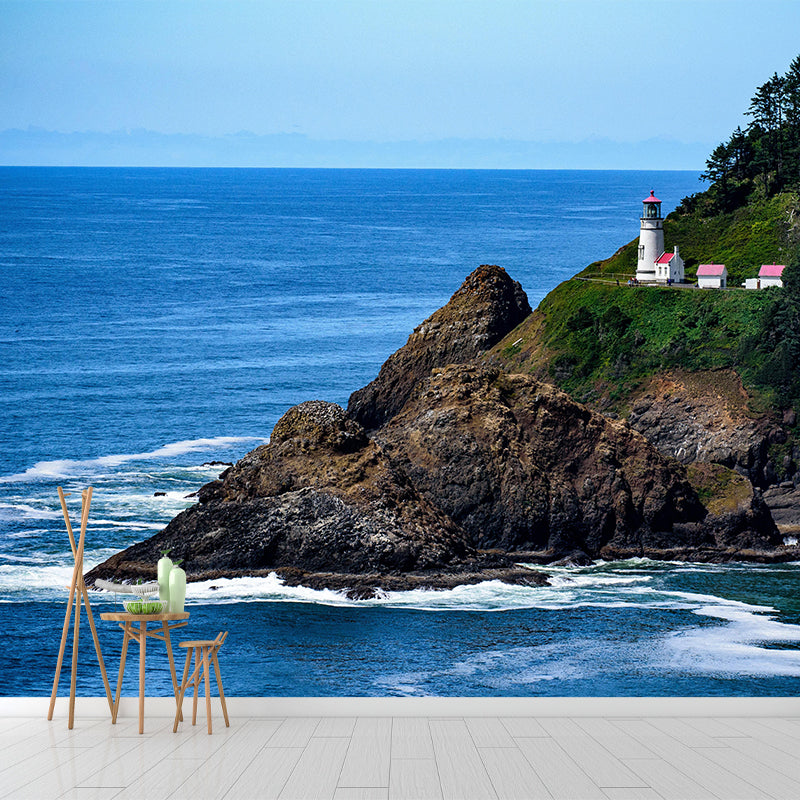 Extra Large Lighthouse Wall Mural Contemporary Mildew Resistant Wall Art for Home Decor