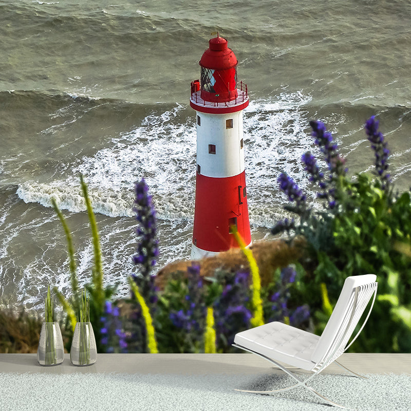 Extra Large Lighthouse Wall Mural Contemporary Mildew Resistant Wall Art for Home Decor