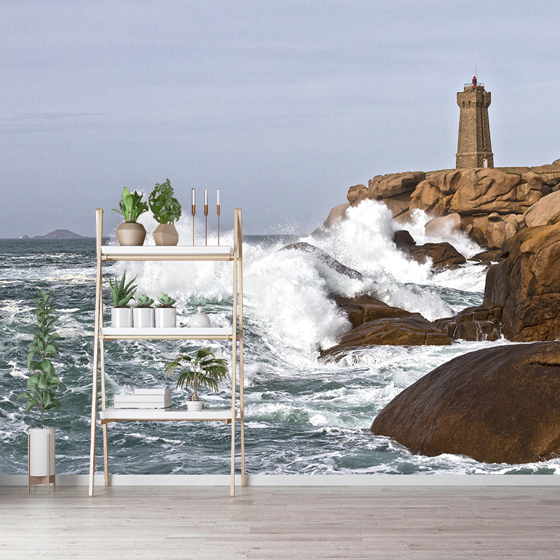 Photography Nautical Mural Wallpaper Lighthouse Scene Bathroom Wall Murals