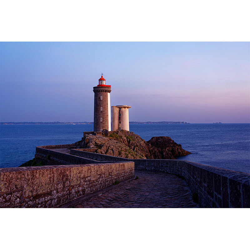 Stain Resistant Beacon Mural Decal Modern Style Nautical Wall Decor for Bathroom