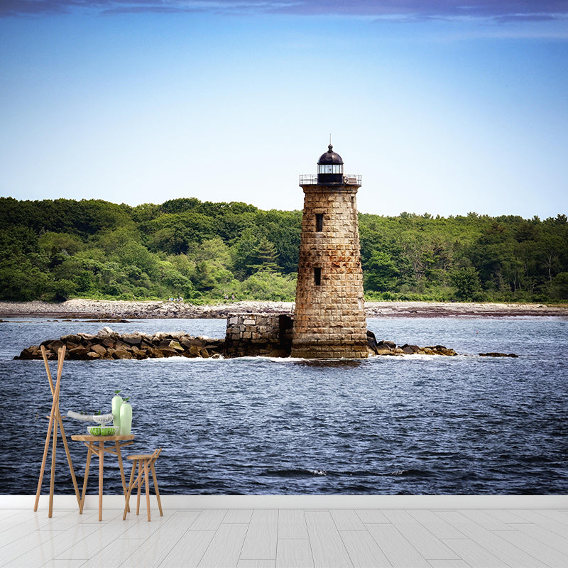 Giant Nautical Mural Wallpaper Lighthouse Scene Wall Decor Bathroom Wall Murals