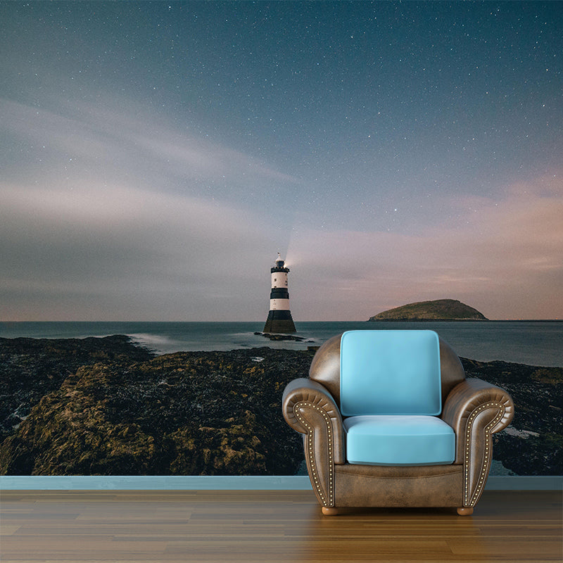 Giant Nautical Mural Wallpaper Lighthouse Scene Wall Decor Bathroom Wall Murals
